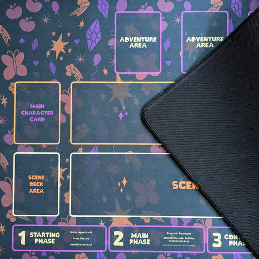 truly nerdy playmat for my little pony trading card game from kayou magic the gathering applejack fluttershy rainbow dash rarity pinkie pie princess twilight sparkle